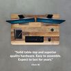 Quote for Electric Standing Desk with ComfortEdge in Reclaimed Wood by Chris W who says solid table-top and superior quality hardware. Easy to assemble. Expect to last for years.